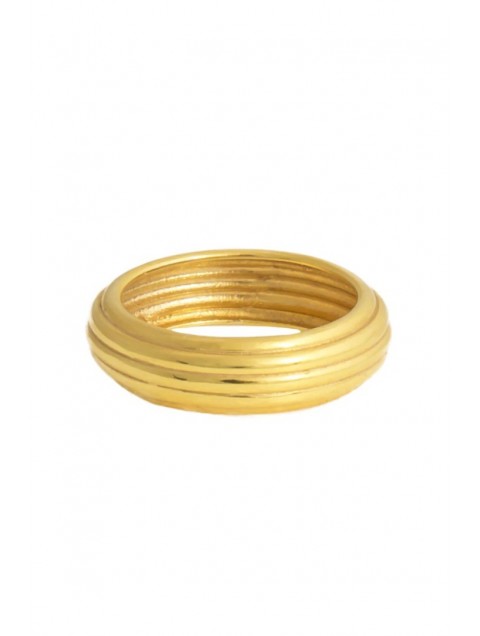 ZÉNAÏS Scallop ring gold plated silver