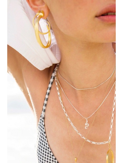 ZÉNAÏS Gem Python Small silver necklace ZÉNAÏS Gem Python Small silver necklace