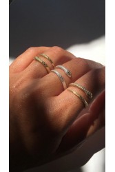 ZÉNAÏS Python Ring Ασημένιο