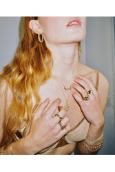 ZÉNAÏS Python Large gold necklace - Shiny Chain επιχρυσωμένο ασήμι