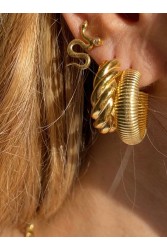 ZÉNAÏS Laura Hoops επιχρυσωμένο ασήμι
