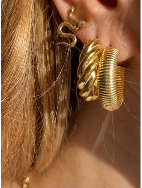 ZÉNAÏS Laura Hoops επιχρυσωμένο ασήμι ZÉNAÏS Laura Hoops επιχρυσωμένο ασήμι