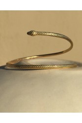 ZÉNAÏS Python Cuff επιχρυσωμένο ασήμι