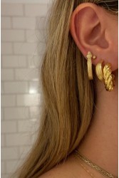 ZÉNAÏS Laura Hoops επιχρυσωμένο ασήμι
