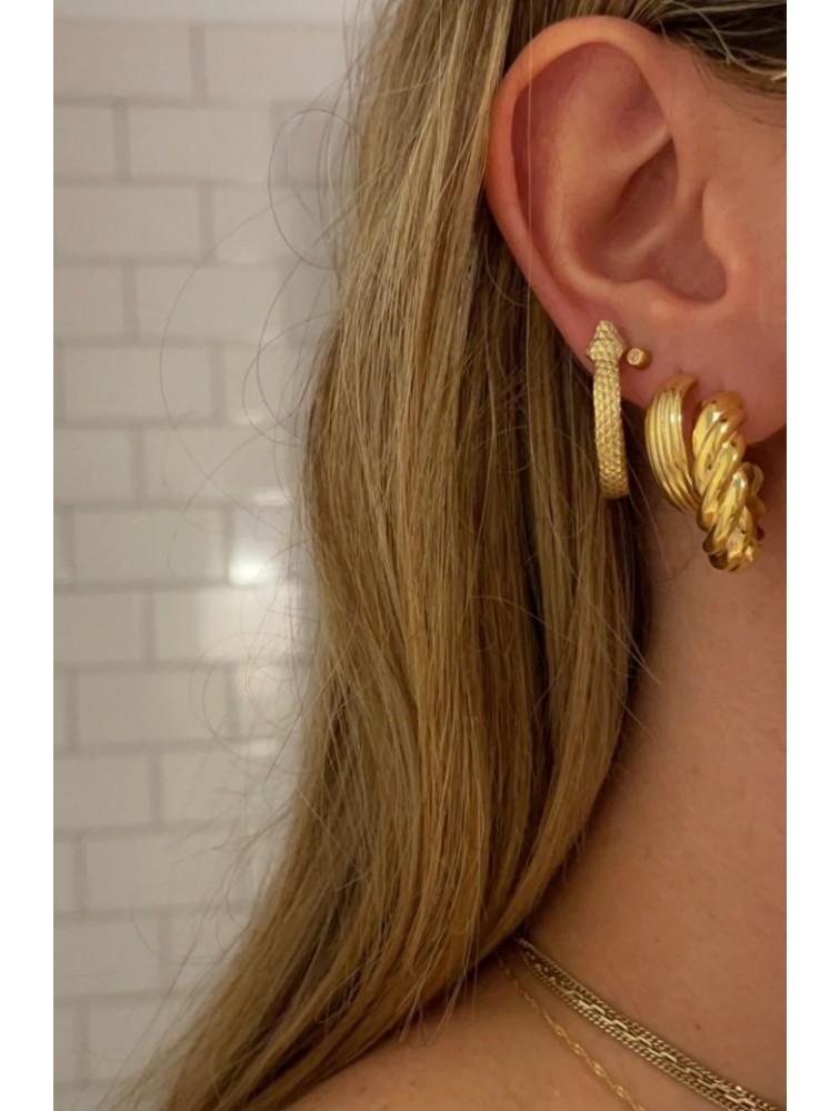 ZÉNAÏS Laura Hoops επιχρυσωμένο ασήμι