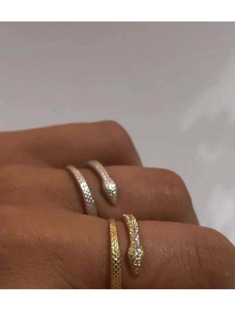 ZÉNAÏS Python Ring Ασημένιο