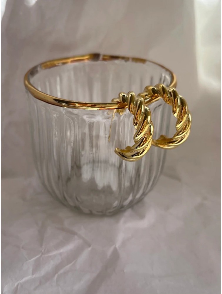 ZÉNAÏS Laura Hoops επιχρυσωμένο ασήμι