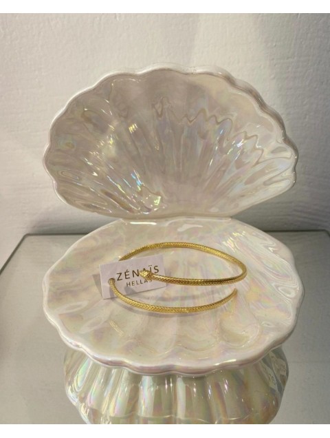 ZÉNAÏS Python Cuff gold plated silver ZÉNAÏS Python Cuff gold plated silver