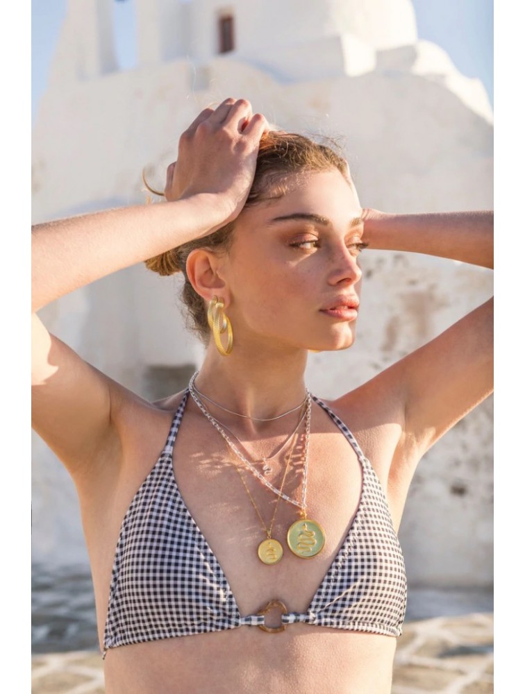 ZÉNAÏS Python Extravagant Hoops επιχρυσωμένο ασήμι