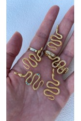 ZÉNAÏS LIMITED Rainbow Python gold necklace επιχρυσωμένο ασήμι