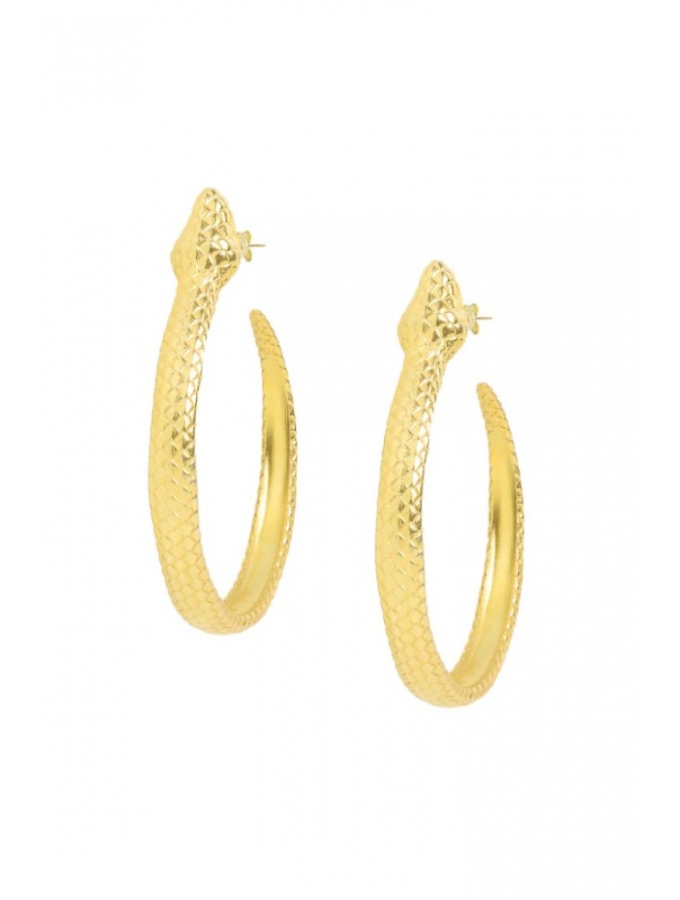 ZÉNAÏS Python Extravagant Hoops επιχρυσωμένο ασήμι