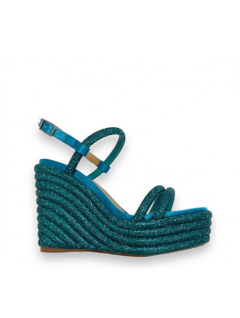 CASTAÑER JOCANA Blue women's espadrilles with rhinestones