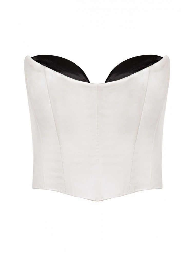 LA CHAINE Frosty Bustier Λεύκο Μπούστο