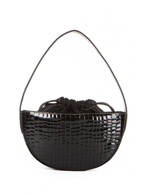 LA CHAINE Kallisti Black Croco Μαύρη τσάντα LA CHAINE Kallisti Black Croco Μαύρη τσάντα