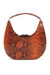 LA CHAINE Amelie Snake Saddle Τσάντα με τύπωμα φιδιού