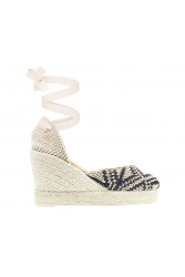 MANEBÌ Raffia Pattern Wedge Εσπαντρίγιες