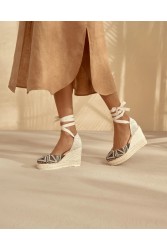 MANEBÌ Raffia Pattern Wedge Εσπαντρίγιες