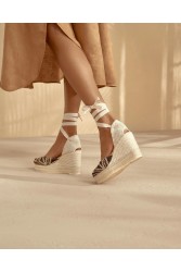 MANEBÌ Raffia Pattern Wedge Εσπαντρίγιες
