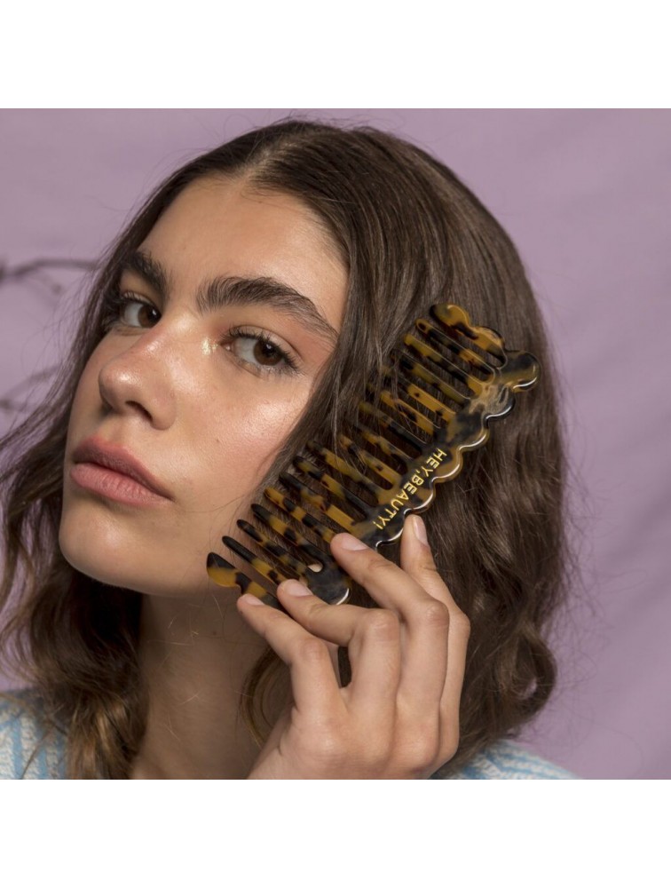 HEY BEAUTY Flower Comb in Dark Brown Χτενάκι Μαλλιών
