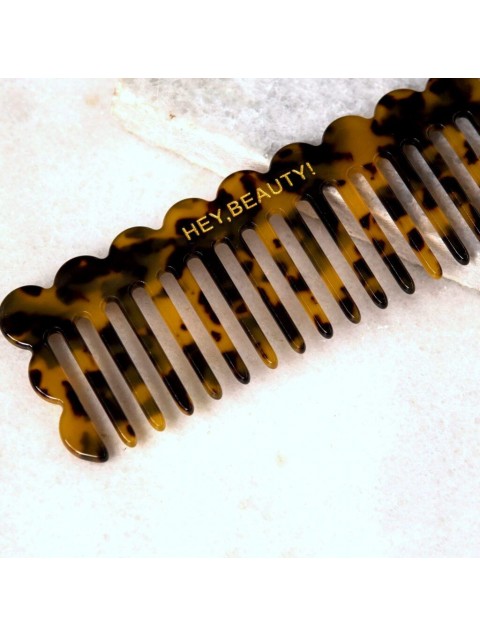 HEY BEAUTY Flower Comb in Dark Brown Χτενάκι Μαλλιών