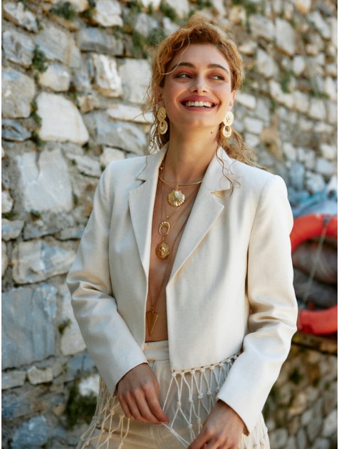 KALEIDO SIKINOS Necklace gold Κολιέ από ορείχαλκο επιχρυσωμένο 24 καρατίων