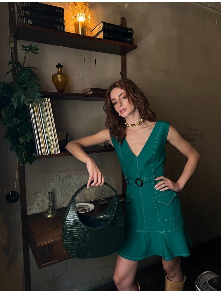 LA CHAINE Amelie Forest Green Πράσινη τσάντα