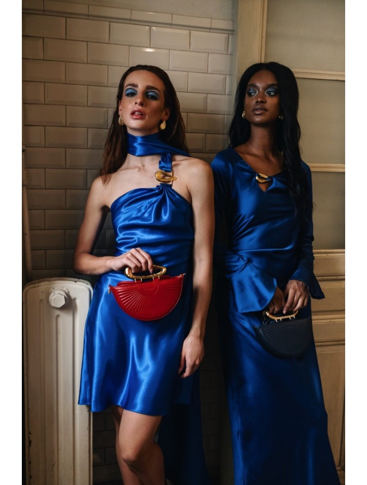 LA CHAINE Daphne Blue Μπλε τσάντα