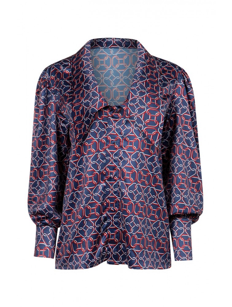 LA CHAINE Eloise Blue Shirt Μπλε Πουκάμισο