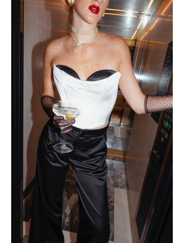 LA CHAINE Frosty Bustier Λεύκο Μπούστο