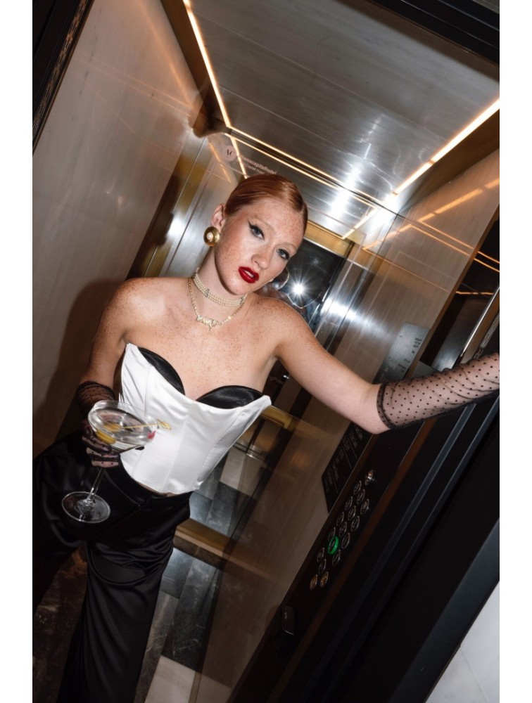 LA CHAINE Frosty Bustier Λεύκο Μπούστο