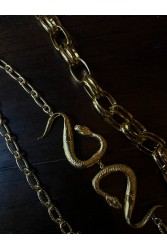 LA CHAINE Snake Belt Χρυσή Ζώνη