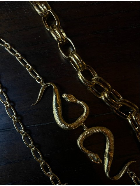 LA CHAINE Snake Belt Χρυσή Ζώνη LA CHAINE Snake Belt Χρυσή Ζώνη