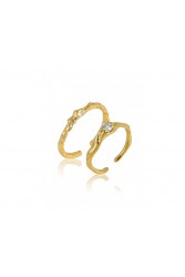 MÉRBABE 18K REMI Set Rings Από Επίχρυσο Ασήμι 925