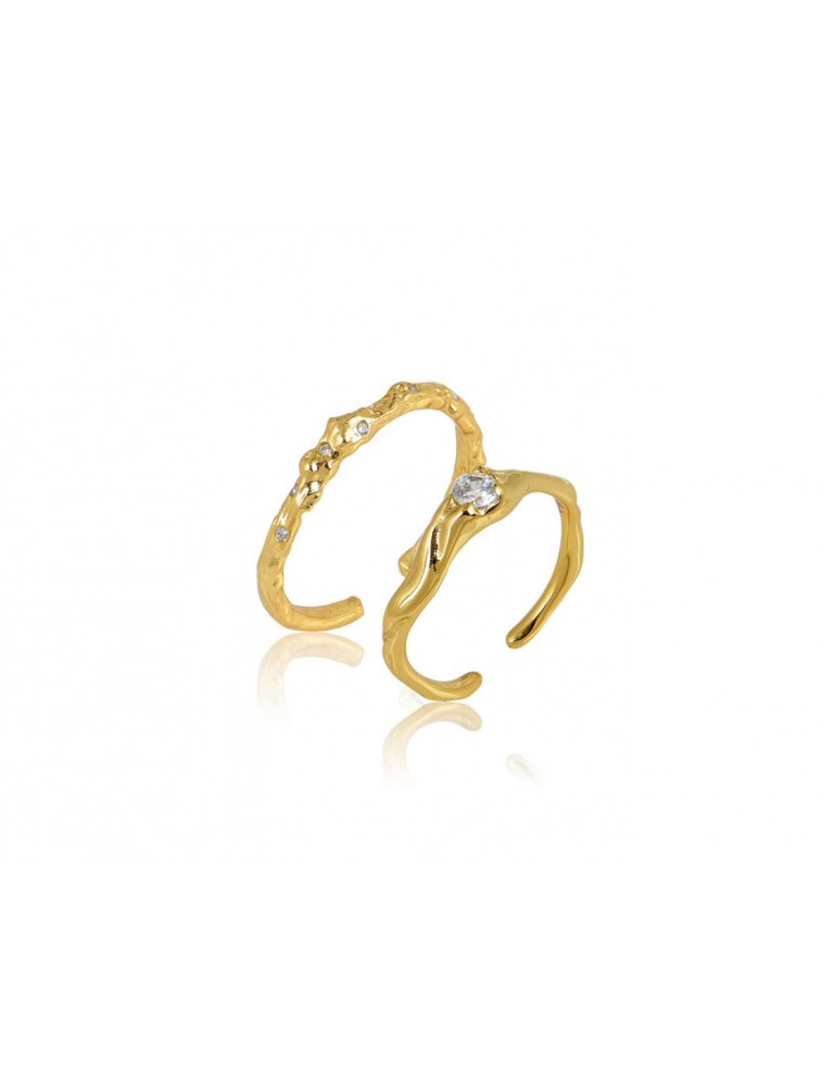 MÉRBABE 18K REMI Set Rings Από Επίχρυσο Ασήμι 925