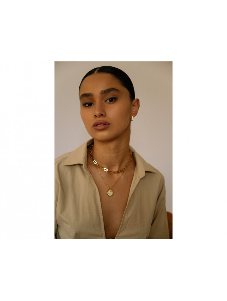 MÉRBABE 18k ADI Gold Huggie Earrings Χρυσά Σκουλαρίκια Από Επιχρυσωμένο Ασήμι