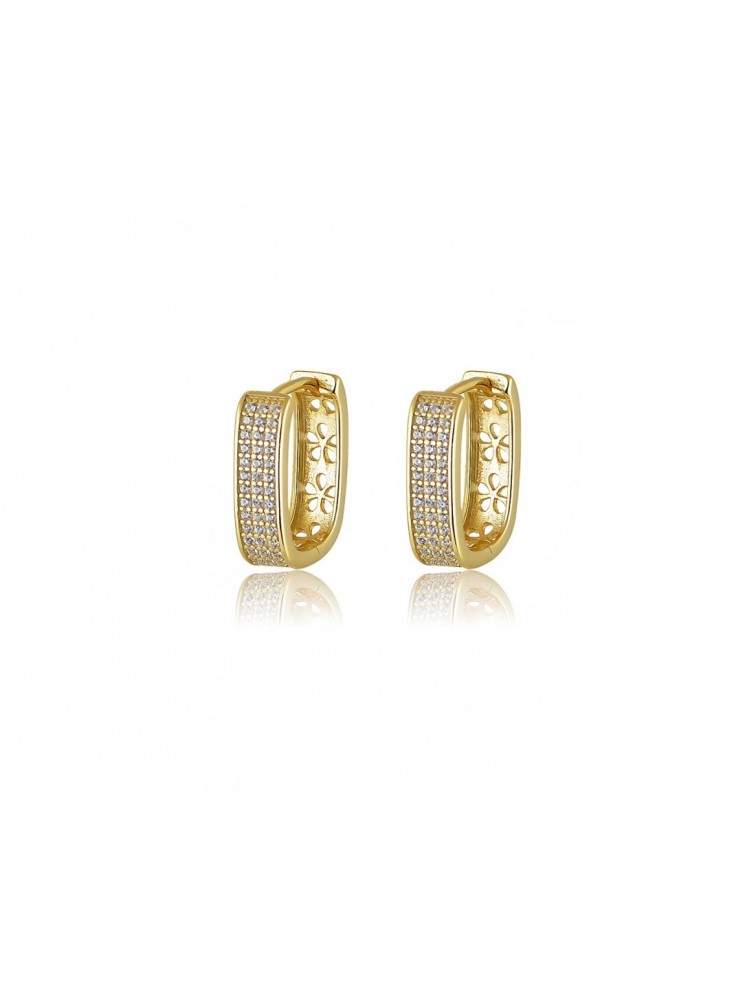MÉRBABE 18k ADI Gold Huggie Earrings Χρυσά Σκουλαρίκια Από Επιχρυσωμένο Ασήμι