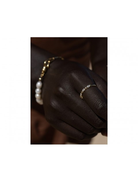 MÉRBABE 18k BELINDA Ring Δαχτυλίδι Από Επίχρυσο Ασήμι 925