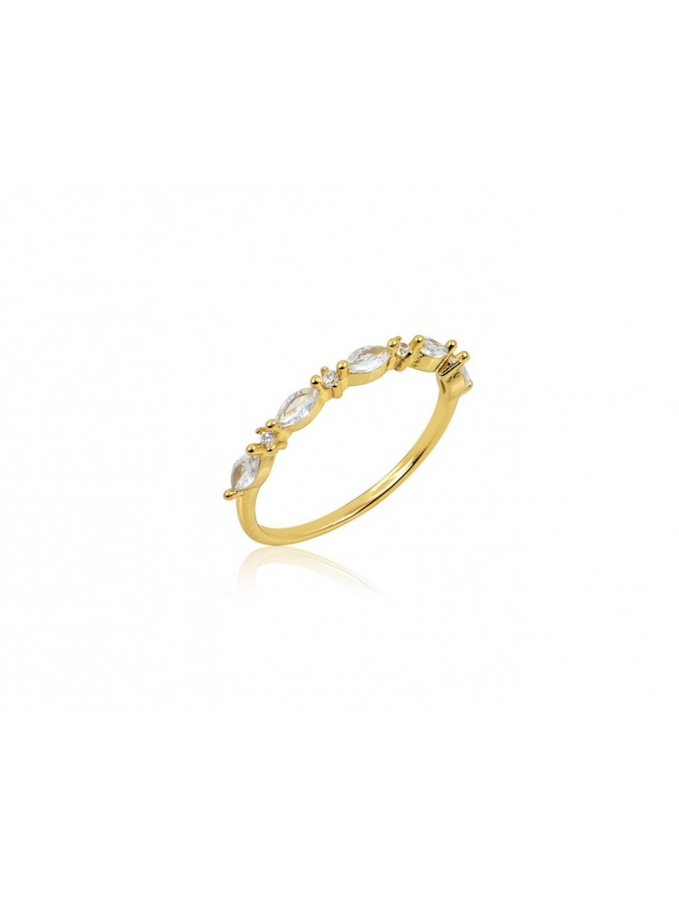 MÉRBABE 18k BELINDA Ring Δαχτυλίδι Από Επίχρυσο Ασήμι 925