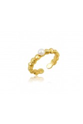 MÉRBABE 18k CARINA Ring Δαχτυλίδι Από Επίχρυσο Ασήμι 925