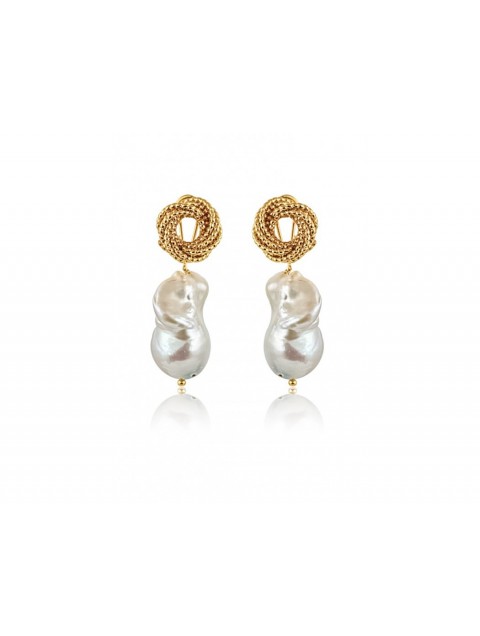 MÉRBABE 18k NAGHEEN Earrings Σκουλαρίκια Από Επιχρυσωμένο ανοξείδωτο ατσάλι 18 καρατίων
