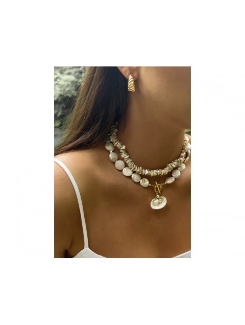 MÉRBABE 18k THERESA Hoop Earrings Σκουλαρίκια Από Επιχρυσωμένο Ασήμι 925 