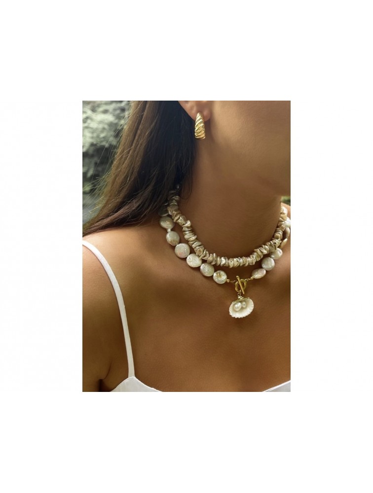 MÉRBABE 18k THERESA Hoop Earrings Σκουλαρίκια Από Επιχρυσωμένο Ασήμι 925