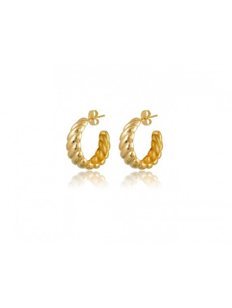 MÉRBABE 18k THERESA Hoop Earrings Σκουλαρίκια Από Επιχρυσωμένο Ασήμι 925 