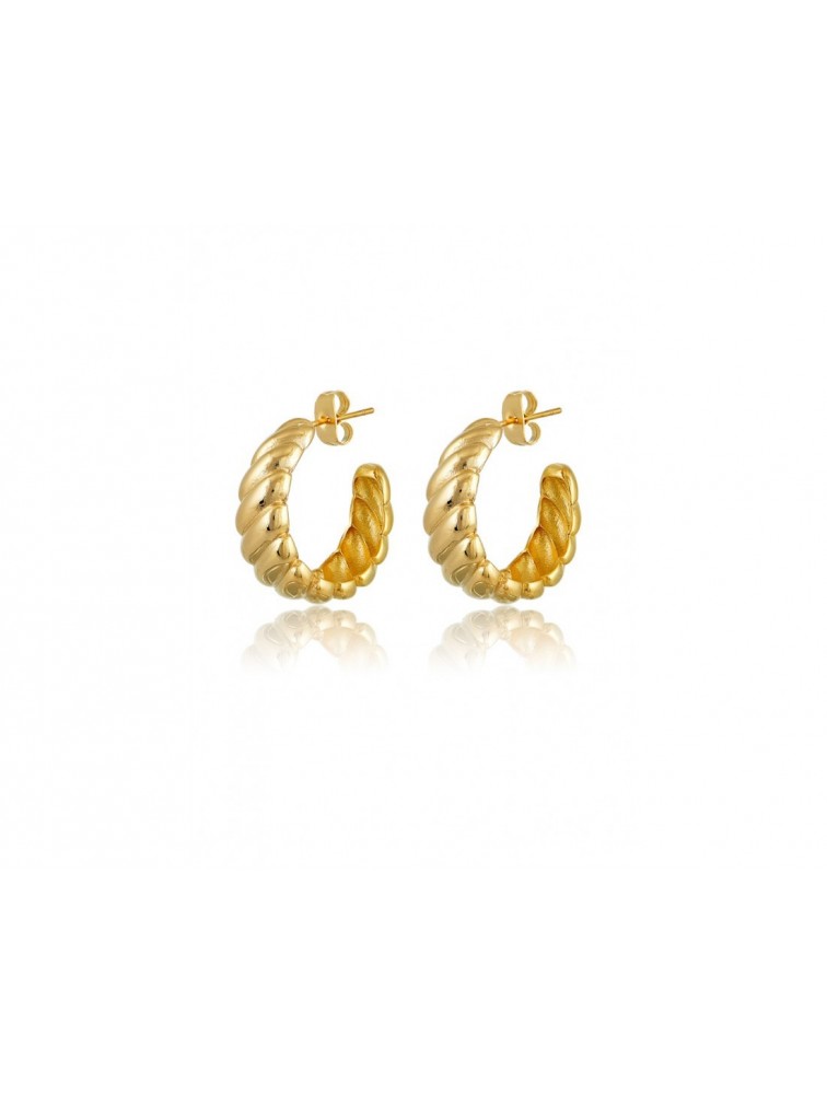MÉRBABE 18k THERESA Hoop Earrings Σκουλαρίκια Από Επιχρυσωμένο Ασήμι 925