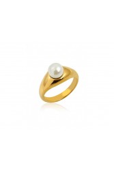 MÉRBABE 24K HENRIETTA Ring Χρυσό Δαχτυλίδι Από Επίχρυσο Ατσάλι