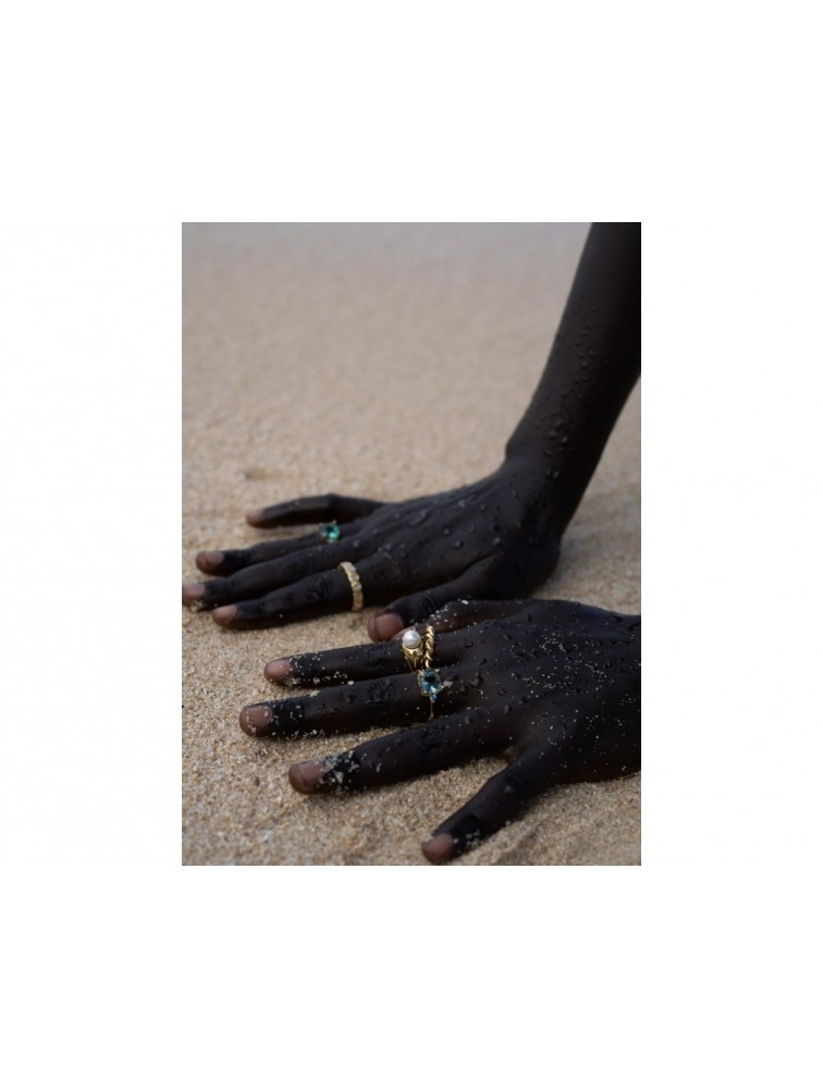 MÉRBABE 24K HENRIETTA Ring Χρυσό Δαχτυλίδι Από Επίχρυσο Ατσάλι