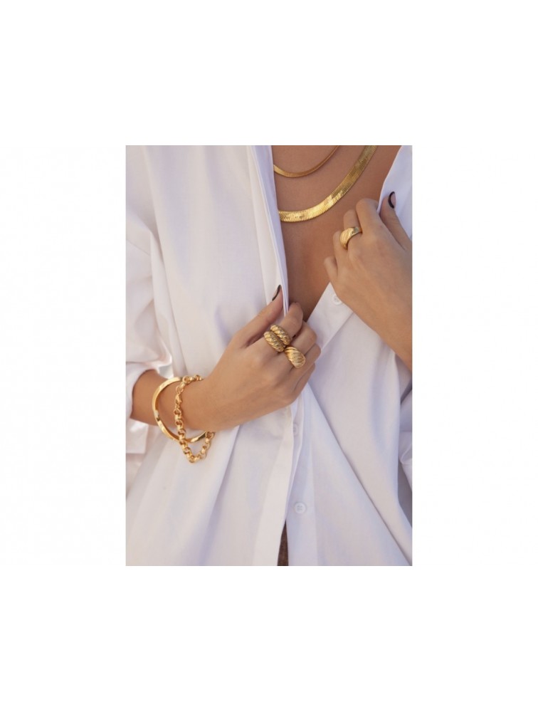 MÉRBABE 24K SCARLETT Ring Premium Gold Plated Stainless Steel