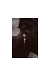 MÉRBABE 24k NOELLE Earrings Terracotta Σκουλαρίκια Από Επιχρυσωμένο ανοξείδωτο ατσάλι 24 καρατίων