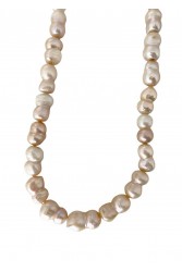 ZÉNAÏS Brenda Pearl Necklace Κολιέ Με Ροζ Μαργαριτάρια