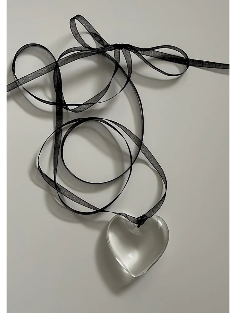ZÉNAÏS Heart of Glass - Black Γούρι Μαύρο